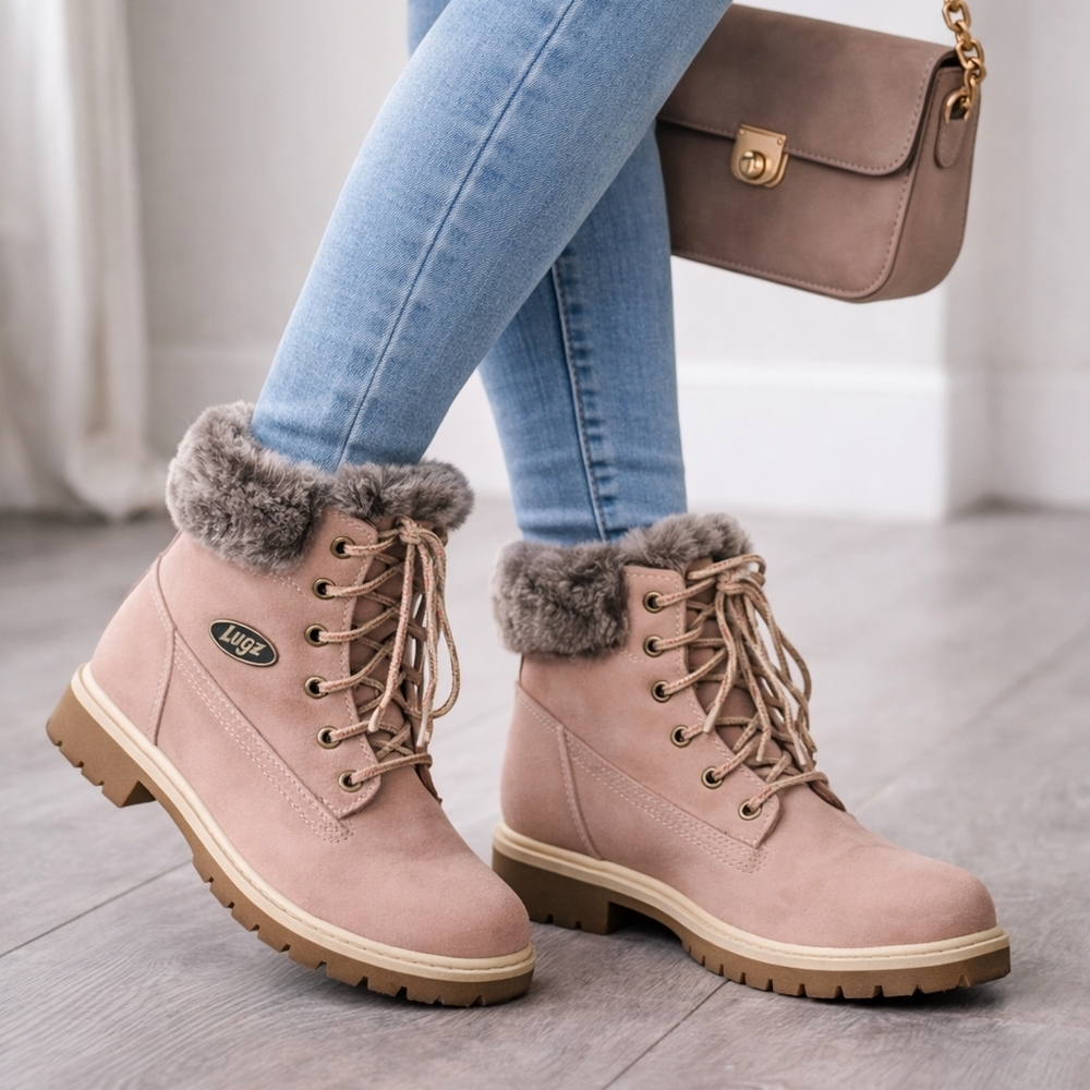 Lugz Women's Pink Fur-Lined Boots